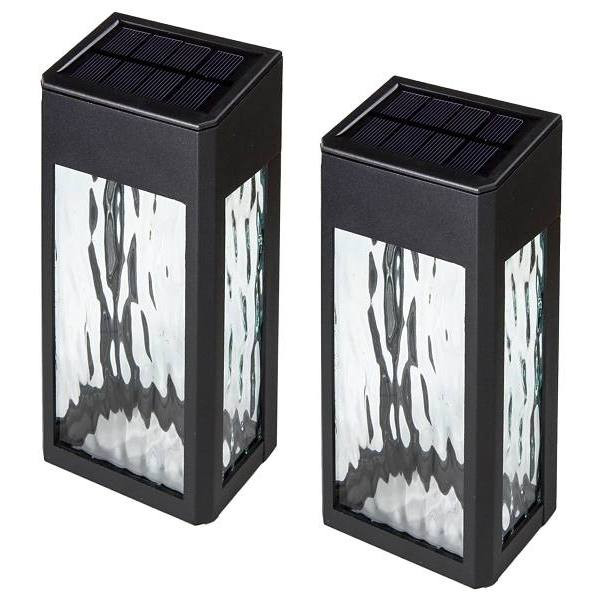 Classy Caps Black Aluminum Lancaster Deck And Wall Light, Package Of 2