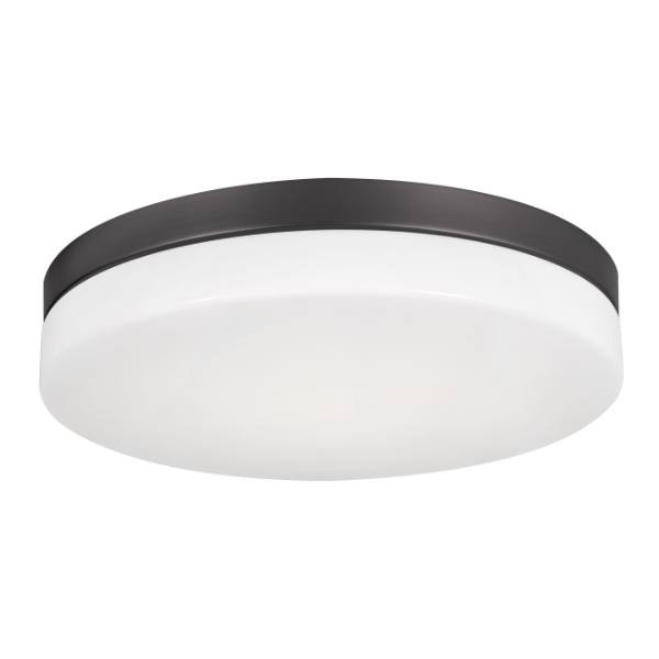 AFX Oscar 11 In. LED Flush Mount Black 120v, 27/30/35/40/50k