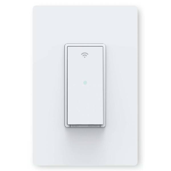 Simply Conserve 1-P Smart Push Button Rocker Light Switch W Wi-Fi, White (10-Pk)