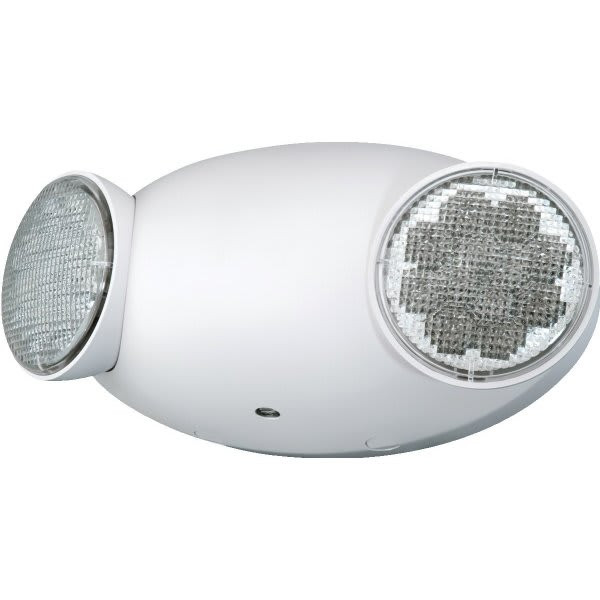 Hubbell Led Two-Light Emergency Fixture, Thermoplastic, 3 Volt Dc, 1 Watt
