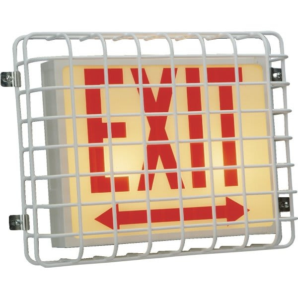 Safety Technology Small Exit Sign Damage-Stopper Steel Wire Guard