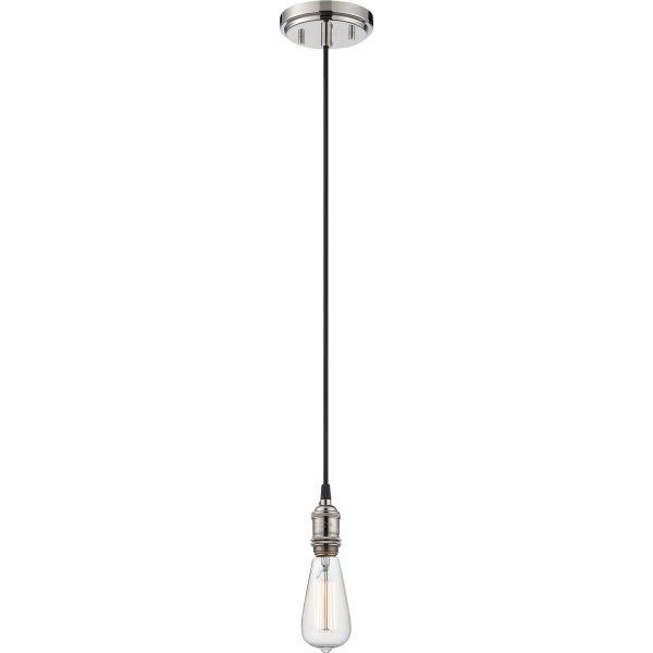Nuvo Lighting 5 In. 1-Light Pendant Fixture (Polished Nickel)