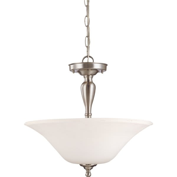 Satco Dupont Incandescent Semi-Flush Mount Light (B. Nickel)