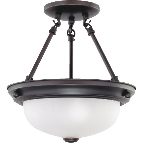 Satco 60/3148 11.3 In. Incandescent Semi-Flush Mount Light