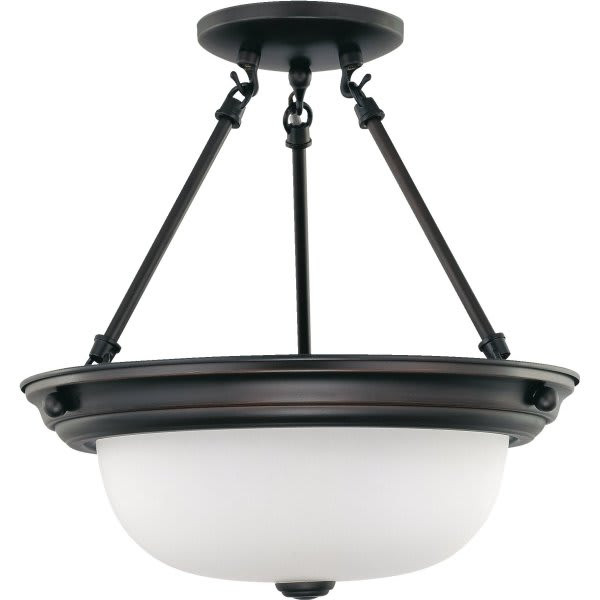 Satco 60/3149 Incandescent Semi-Flush Mount Light