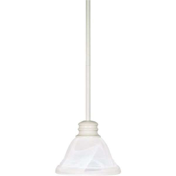 Satco Empire 7 In. 1-Light Pendant Fixture (Textured White)