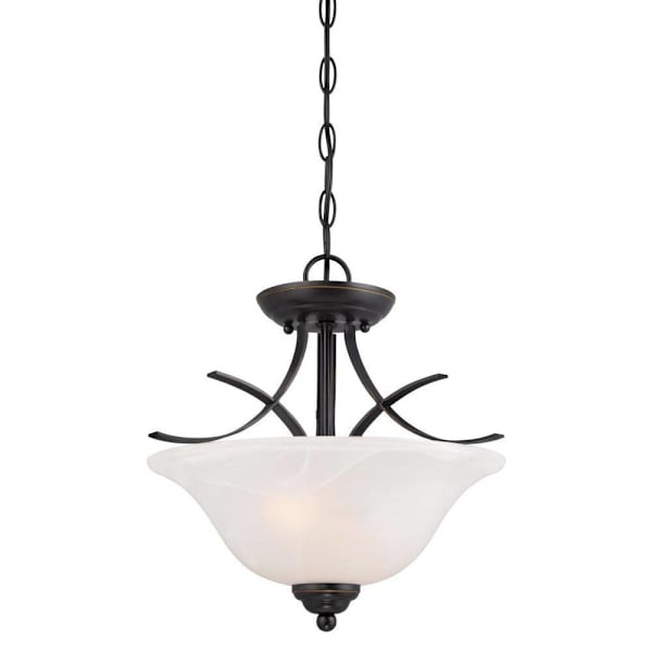 Westinghouse Pacific Falls Two-Lght Convertible Pendnt/Semi-Flsh Ceiling Fixture