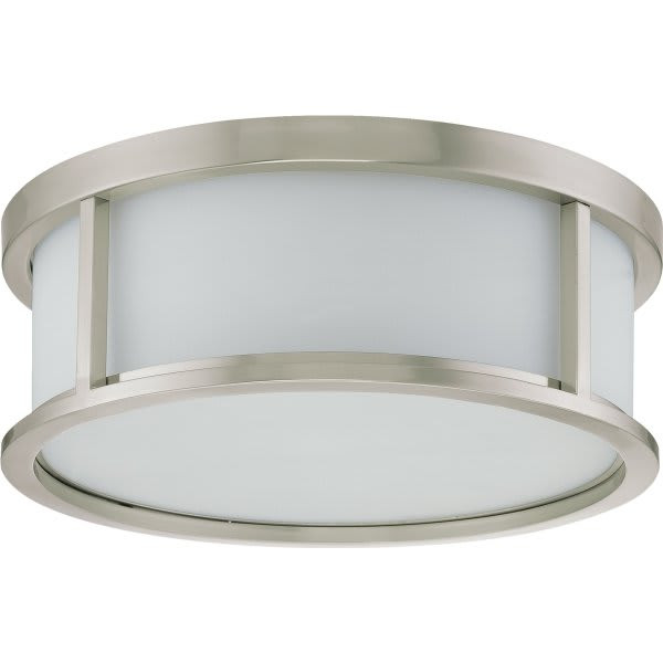 Nuvo Lighting Odeon 15 In. 3-Light Incandescent Flush Mount Light (White)