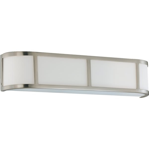 Nuvo Lighting Odeon 24 In. 3-Light Incandescent Wall Sconce (Brushed Nickel)