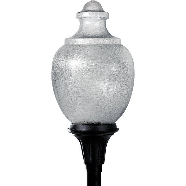 Liteco 35.75 In. Acorn Surface Lighting Post Cap W/ Poly Diffuser (Black)