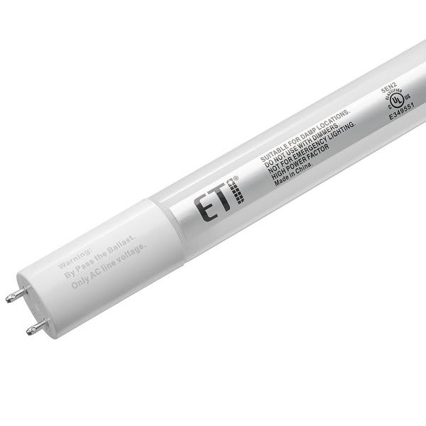 Eti 4' Dual End Ballast By Pass Tubes 12w 1800lm 4000k