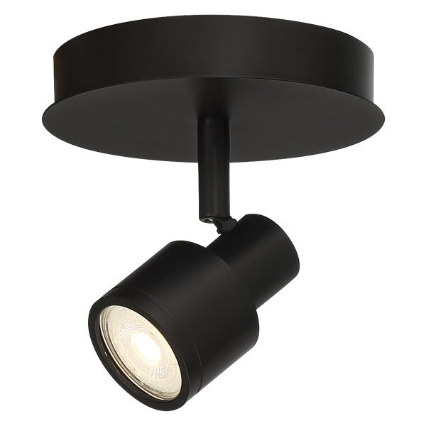 Access Lighting Lincoln 1 Light Adjustable Led Flush Mount Matte Black Finish
