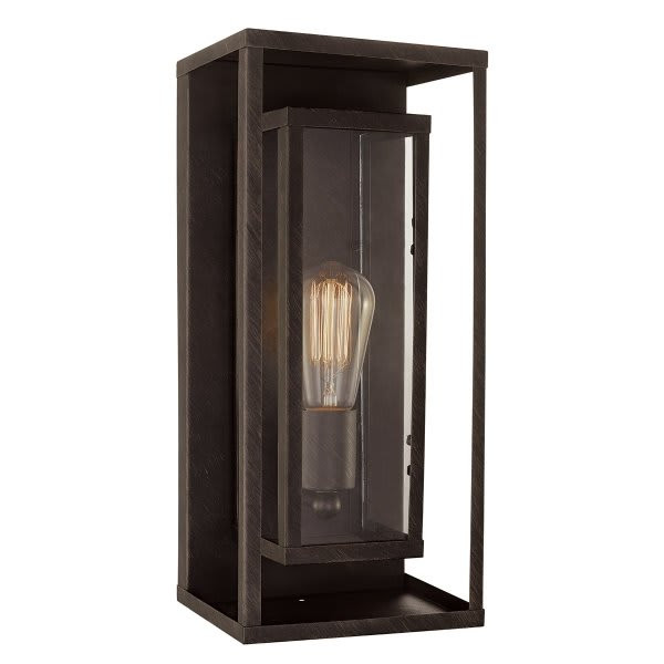 Globe Electric Montague 1-Light Bronze Outdoor Wall Lantern Sconce