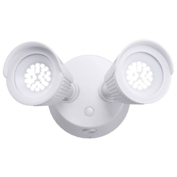 Eran Stellar 22w Led Twin Head White Outdoor Dusk To Dawn Flood 2250 Lumens 5cct