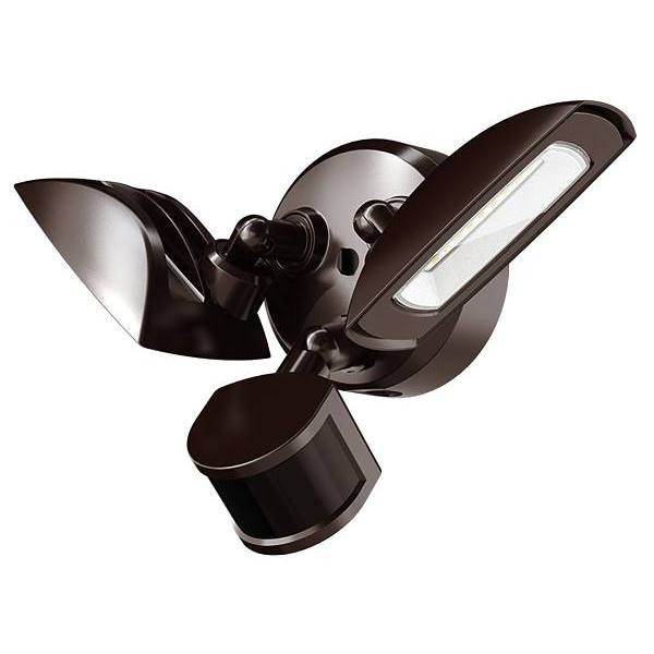 Eran 30w Int Led Bronze Outdoor Twin Head Motion Flood Light - 3000 Lumens 4000k