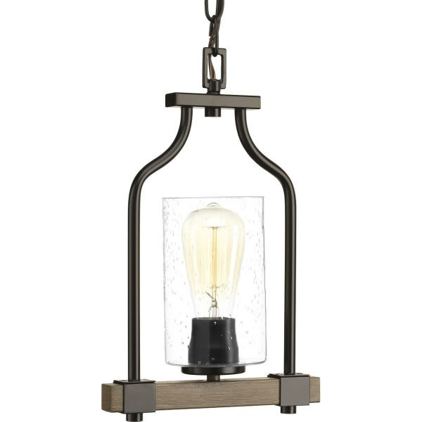 Progress Lighting Barnes Mill 1-Light 9 In. Pendant Fixture (Antique Bronze)
