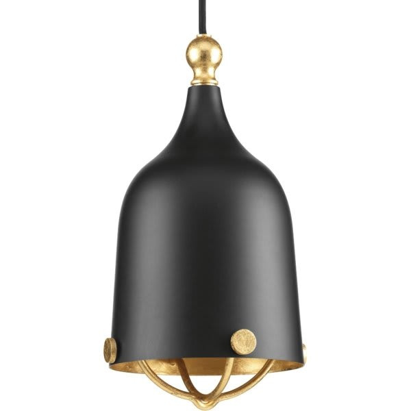 Progress Lighting Era 6 In. 1-Light Pendant Fixture (Black)
