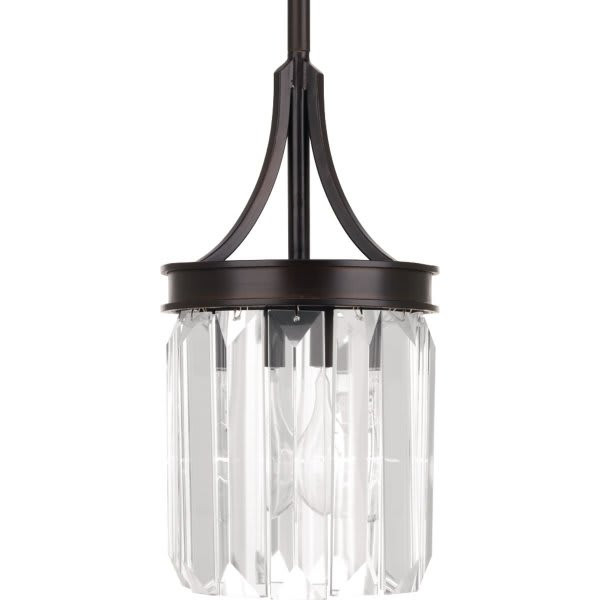 Progress Lighting Glimmer 11 In. 1-Light Mini Pendant Fixture (Antique Bronze)
