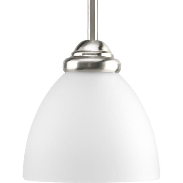 Progress Lighting Heart 6 In. 1-Light Pendant Fixture (Brushed Nickel)
