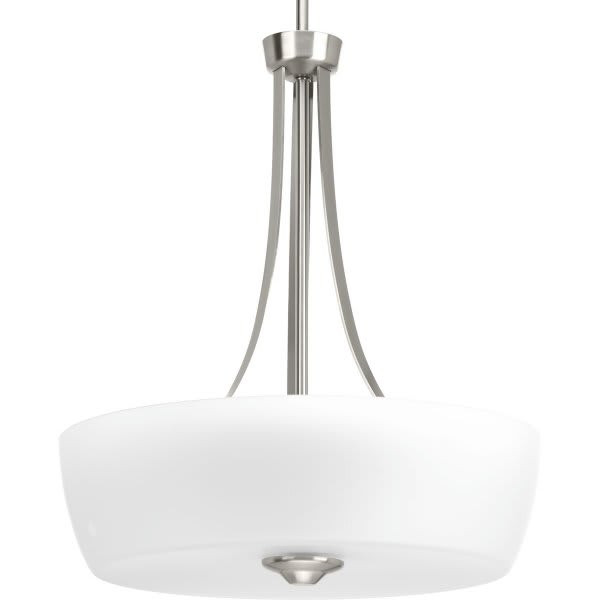 Progress Lighting Leap 18 In. 3-Light Pendant Fixture (Brushed Nickel)