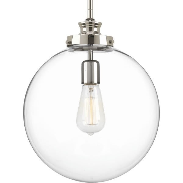 Progress Lighting Penn Polished Nickel One-Light Large Pendant