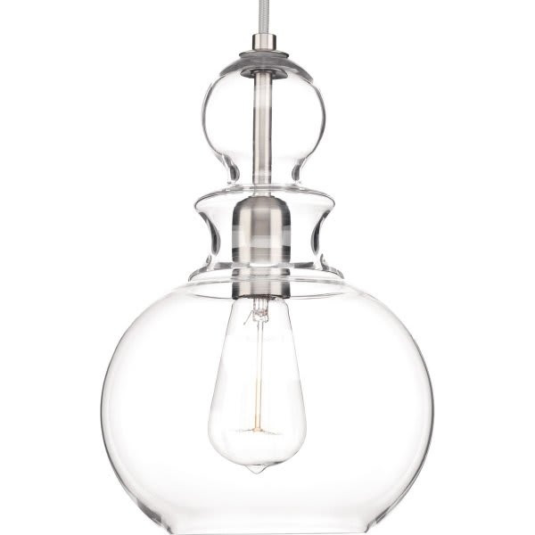 Progress Lighting Staunton Brushed Nickel 8-1/2 One-Light Pendant