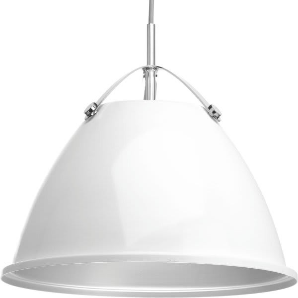 Progress Lighting Tre 15 In. 1-Light Pendant Fixture (White)