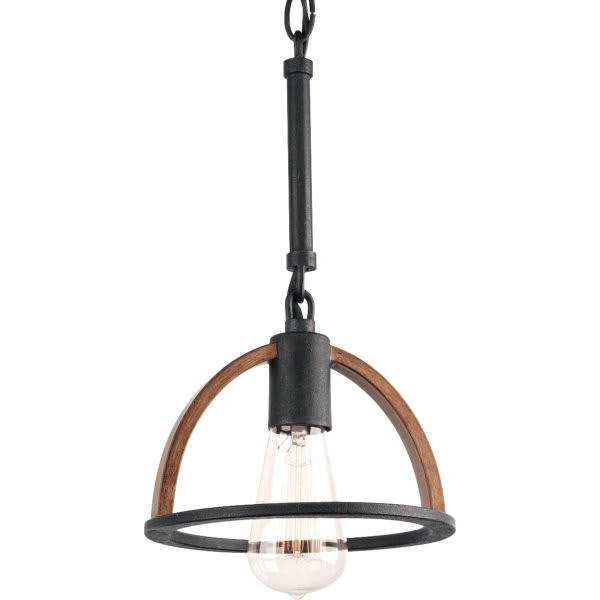 Progress Lighting Trestle Gilded Iron One-Light Mini-Pendant