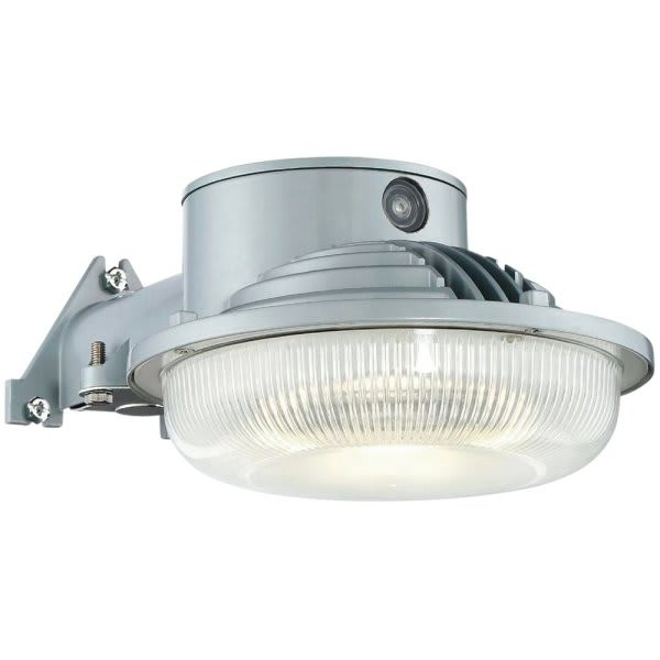 Envirolite 5" Gray Led Outdoor Security Flood Light With Textured Glass Lens