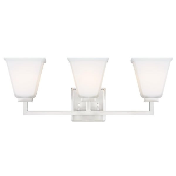 Generation Lighting Ellis Harper 23.625 " W 3-Light Brushed Nickel Vanity Light