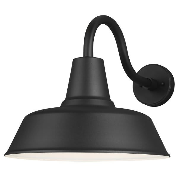 Generation Lighting Barn Light 1-Light Black Outdoor Wall Lantern Sconce Led Bulb