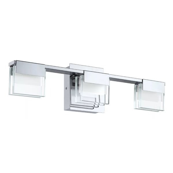 Eglo Vicino 21.25" 3-Light Chrome Led Vanity Light