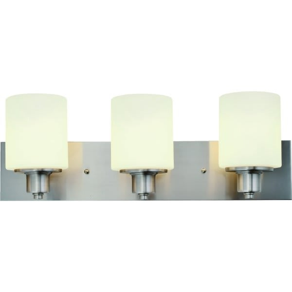 Seasons Dane 24 In. 3-Light Bath Vanity Fixture Satin Nickel