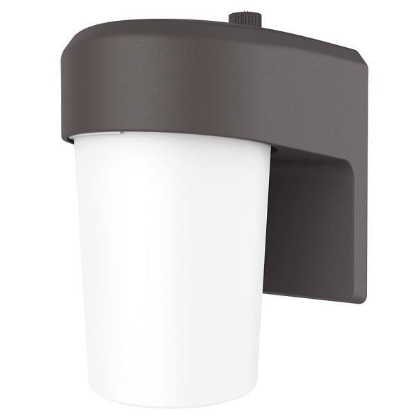 Halo Led Entry Wall Sconce, 600 Lumens, 5000k, Bronze