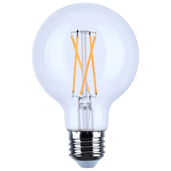 Satco 6 Watt G25 Led Bulb, Medium Base, 3000k, 500 Lumens, Clear, Package Of 6