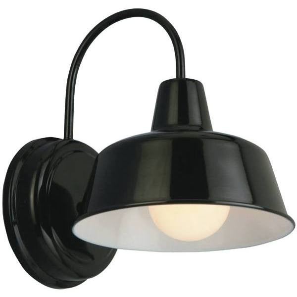 Design House Mason 1-Light Outdoor Wall Light Sconce (Satin Black)