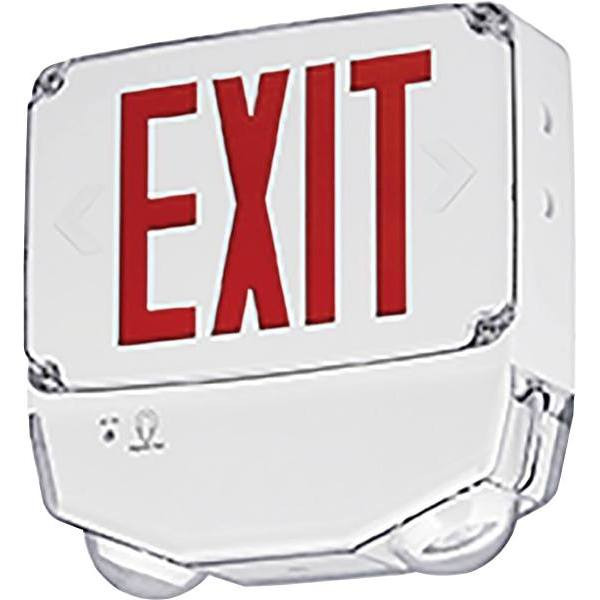 Compass 33.6 W Integrated White/Red LED Exit Sign Wet Location