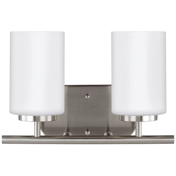 Sea Gull Lighting Oslo 2-Light Bath Light (Brushed Nickel)