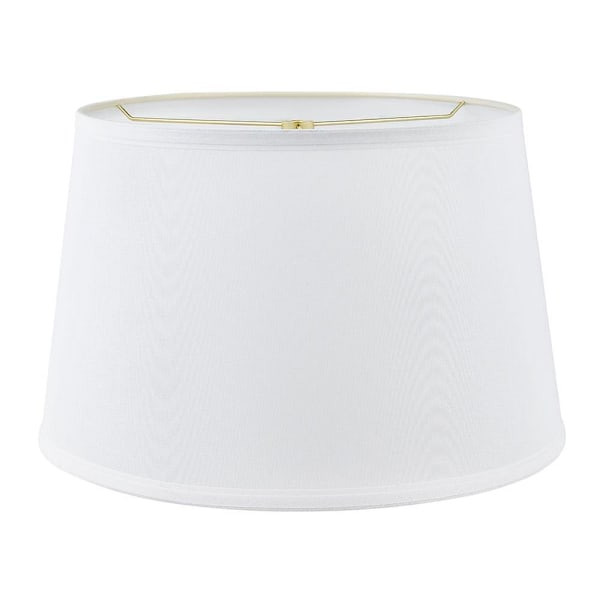 Round Hardback Linen Lamp Shade 13 X 16 X 10" White Pack Of 6