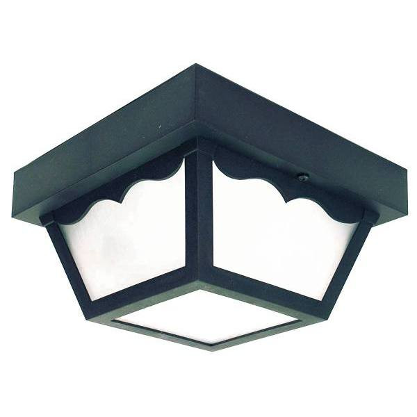 Seasons 8.25 In. 1-Light Outdoor Ceiling Light (Black)