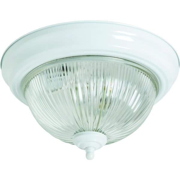 Seasons 11-Inch Dome 2-Light 60w Incandescent Flush Mount Light, White