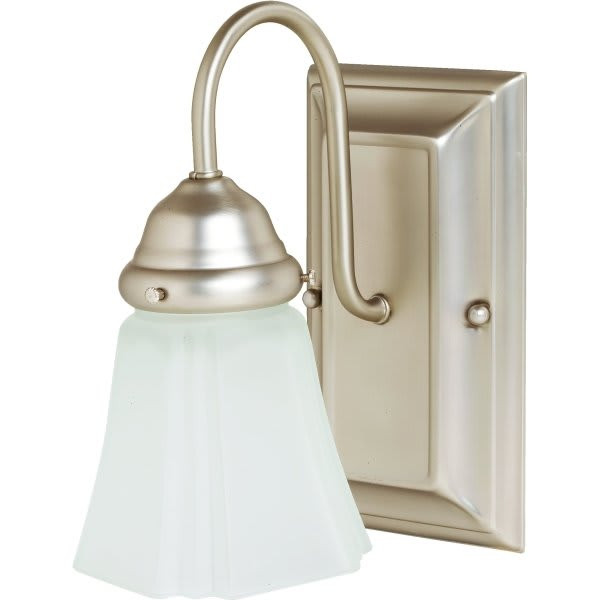 Seasons 4.75 In. 1-Light Incandescent Wall Sconce (Satin Nickel)