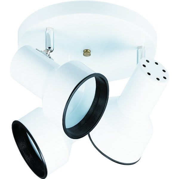 4803-Wh 3-Light Incandescent Flush Mount Light
