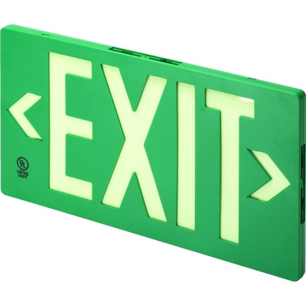 Glo Brite Green Photo Luminescent Exit Sign