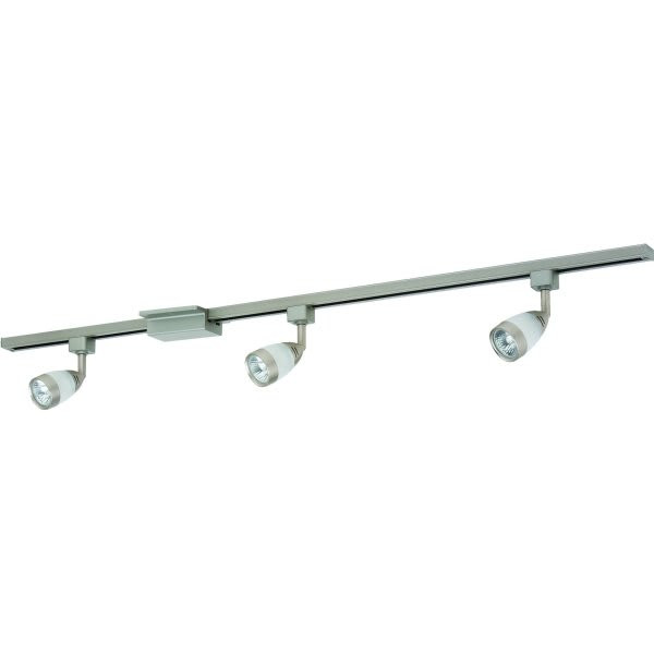 Seasons 326435 Track Light Fixture, (3) 50 W 120 V Halogen Bulbs, Brushed Nickel
