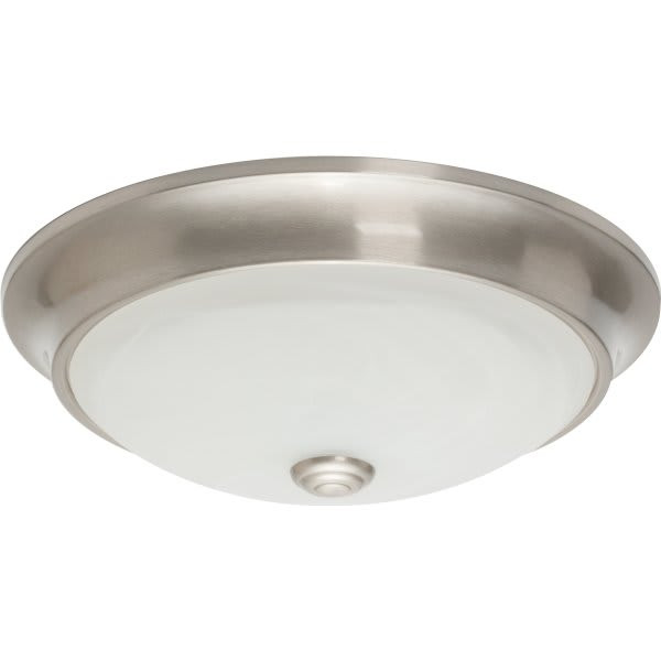 Seasons 13-Inch Dome 17w Dimmable Integrated LED Flush Mount Light 2700k, Satin Nickel