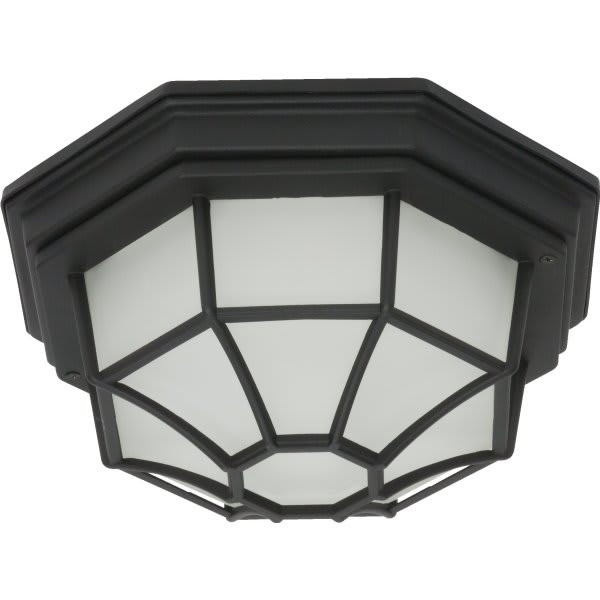 Seasons 11.5 In 10 Watt Outdoor Led Spider Flush-Mount Ceiling Light (Black)