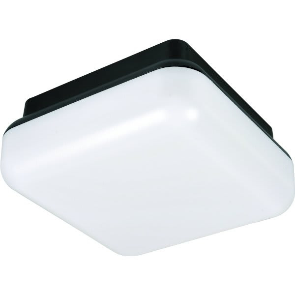 10 In 15 Watt Outdoor Led Flush-Mount Ceiling Light (Black)
