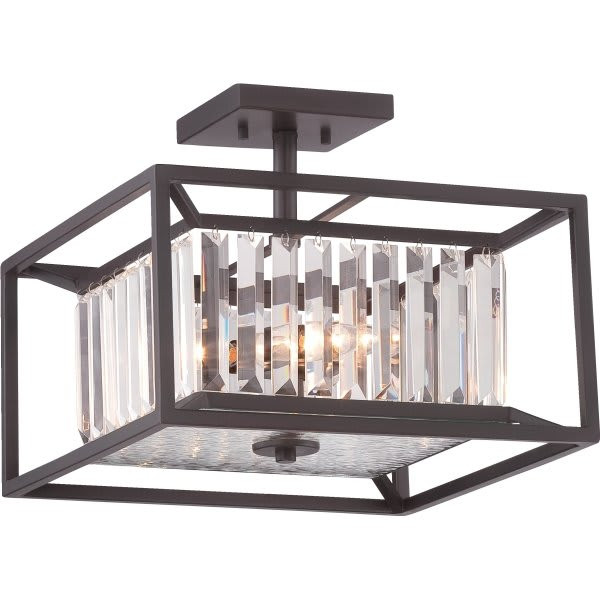 Cordelia Lighting Linares Incandescent Semi-Flush Mount Light