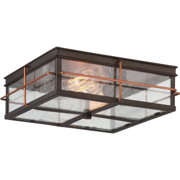 Satco Nuvo Howell 11 In. 2-Light Outdoor Ceiling Light (Bronze)